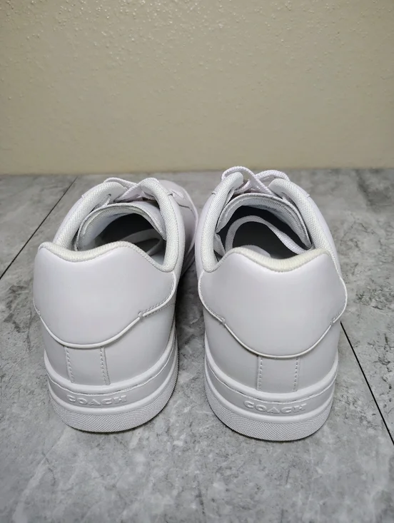 Coach White Leather Low Top Sneakers Women’s Size 9.5 NIB - Picture 6 of 14